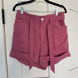 Rag & Bone High Waist Blush Pink High Waisted Belted Shorts